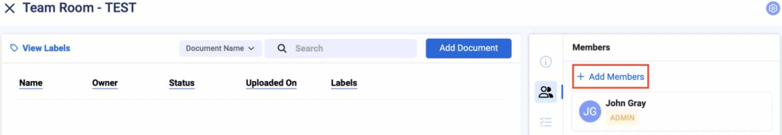 ‘Add Member’ button on the bottom right corner of the screen