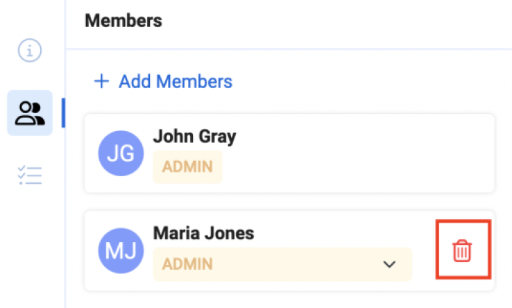 ‘Add Member’ button on the bottom right corner of the screen