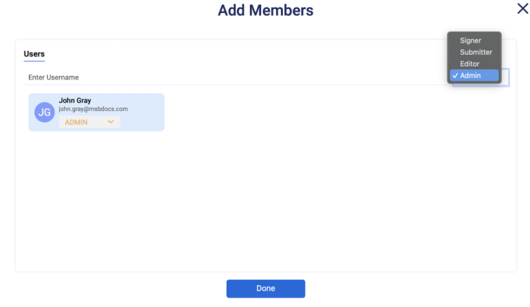 You can only add from existing users